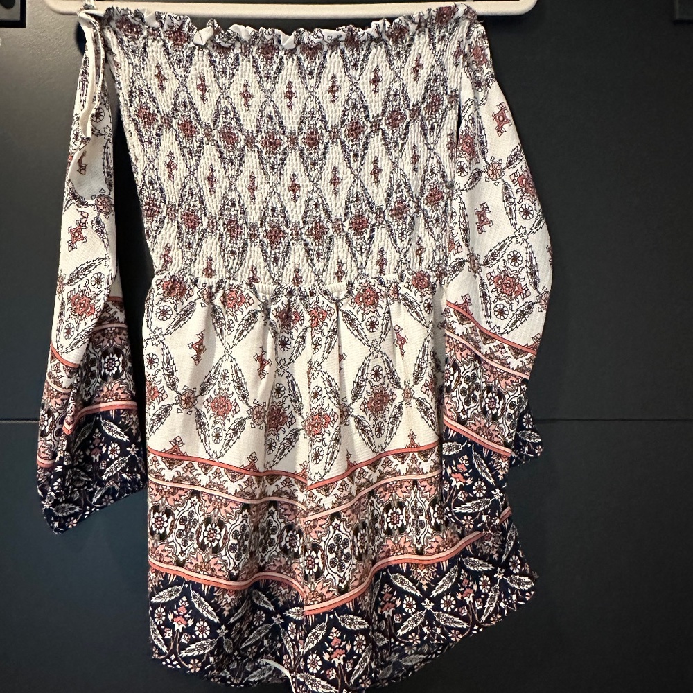 Illa Illa off-the-shoulder smocked romper